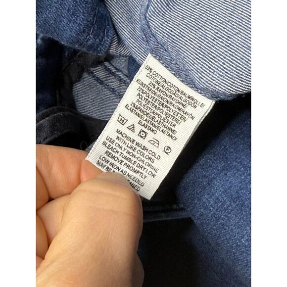 Free People Denim Skirt Women's 8 A-Line Jean Exposed Seams Back Zip - Picture 5 of 6